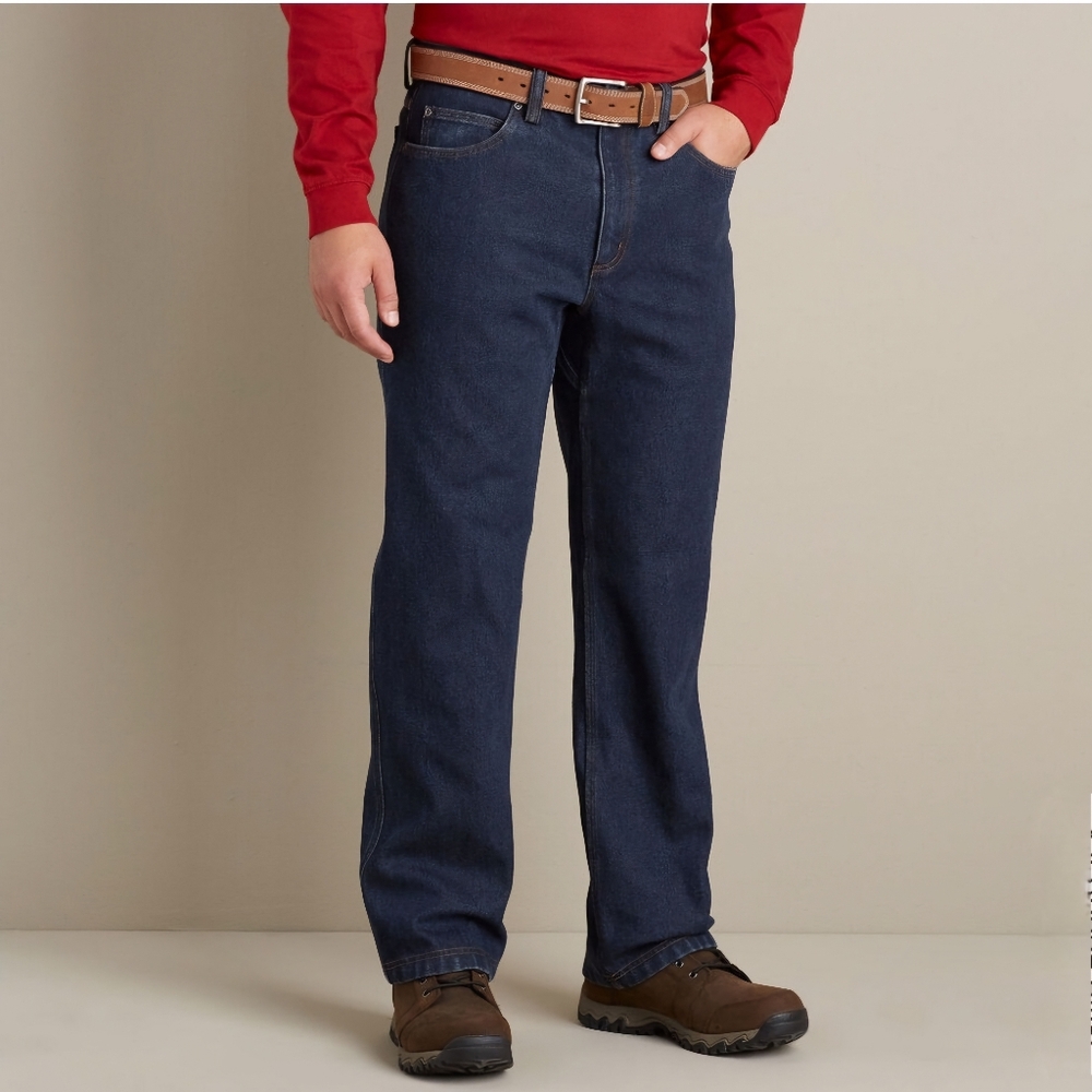 NWT Duluth Trading Company 34x30 Denim Men's Galebreak Windproof Ballroom Jeans